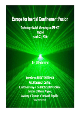 Europe for Inertial Confinement Fusion