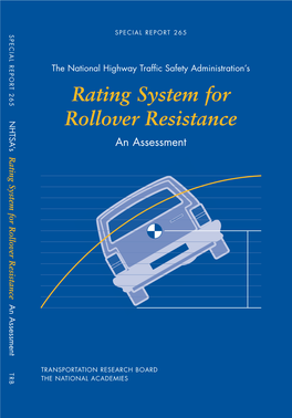 Rating System for Rollover Resistance. an Assessm