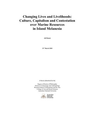 Culture, Capitalism and Contestation Over Marine Resources in Island Melanesia