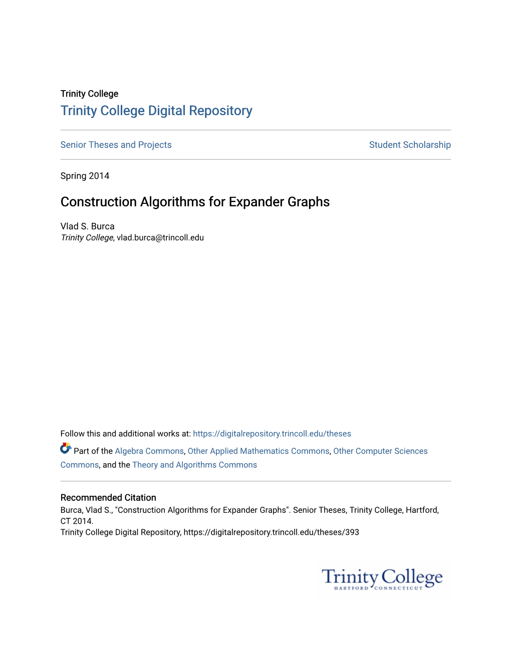 Construction Algorithms for Expander Graphs