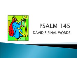 Psalm 3X Each Day Guarantees Entry Into the World to Come