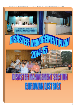 Hazard District Disaster Management Plan 2014-15 Has Been Approved by the DDMA & DDMC Meeting, Burdwan on 26.5.2014