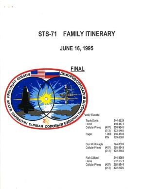 Sts.71 Family Itinerary