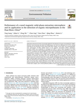 Performance of a Novel Magnetic Solid-Phase-Extraction Microsphere and Its Application in the Detection of Organic Micropollutants in the Huai River, China+