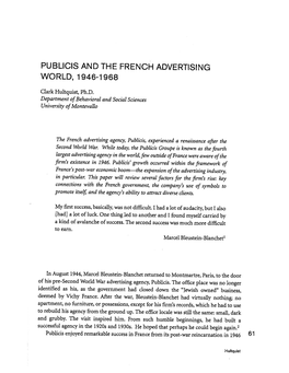 Publicis and the French Advertising World