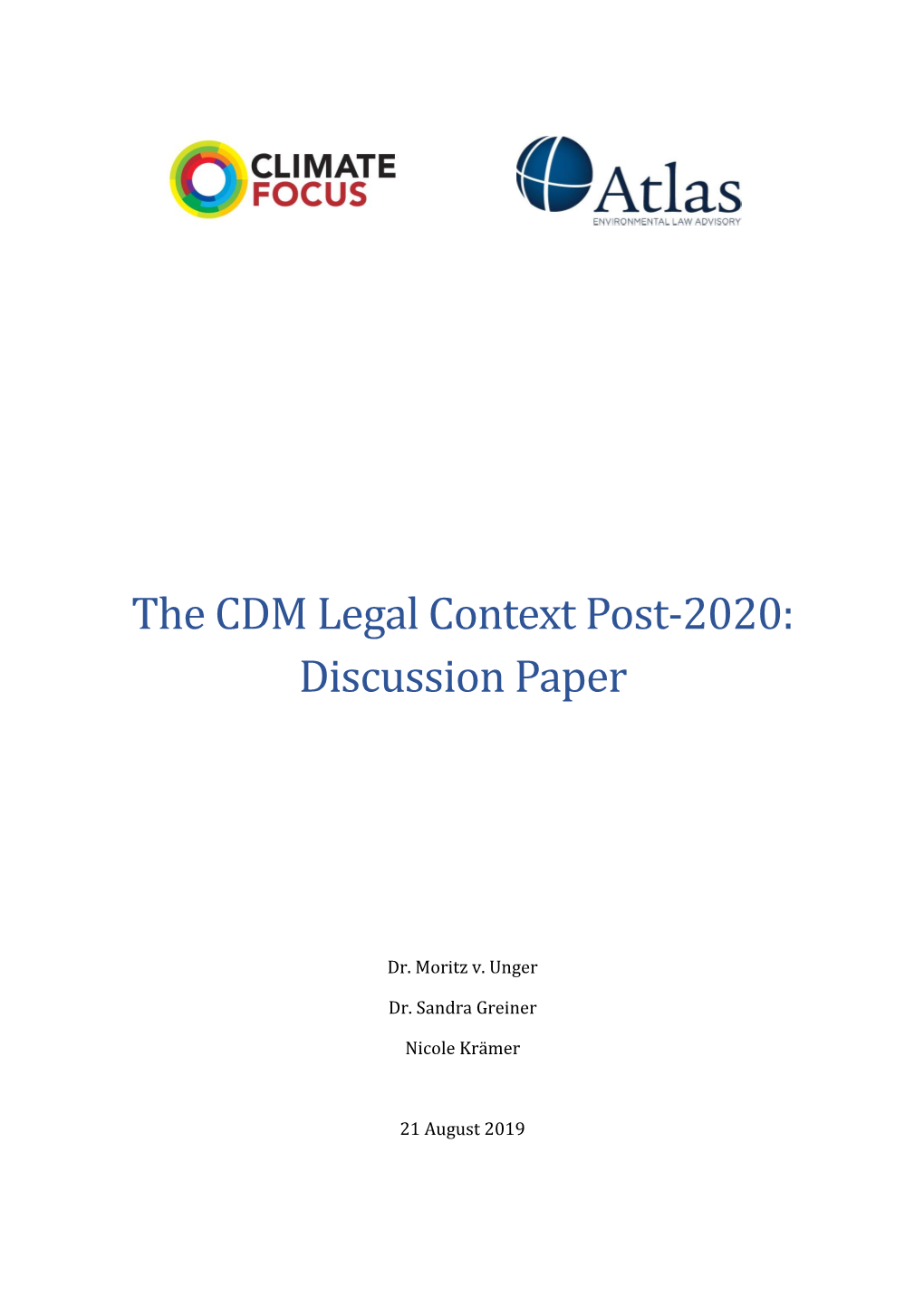 The CDM Legal Context Post-2020: Discussion Paper