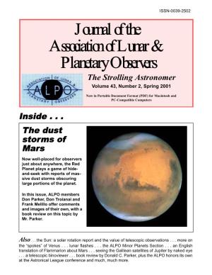 Journal of the Association of Lunar & Planetary Observers
