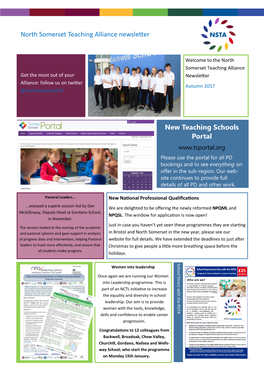 North Somerset Teaching Alliance Newsletter