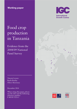 Food Crop Production in Tanzania