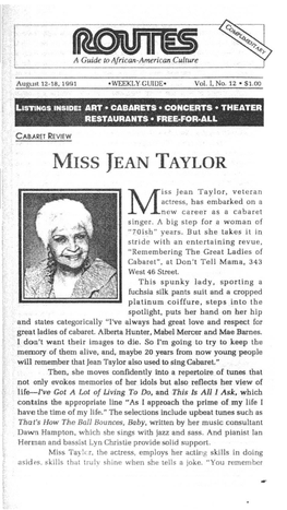 Miss Jean Taylor