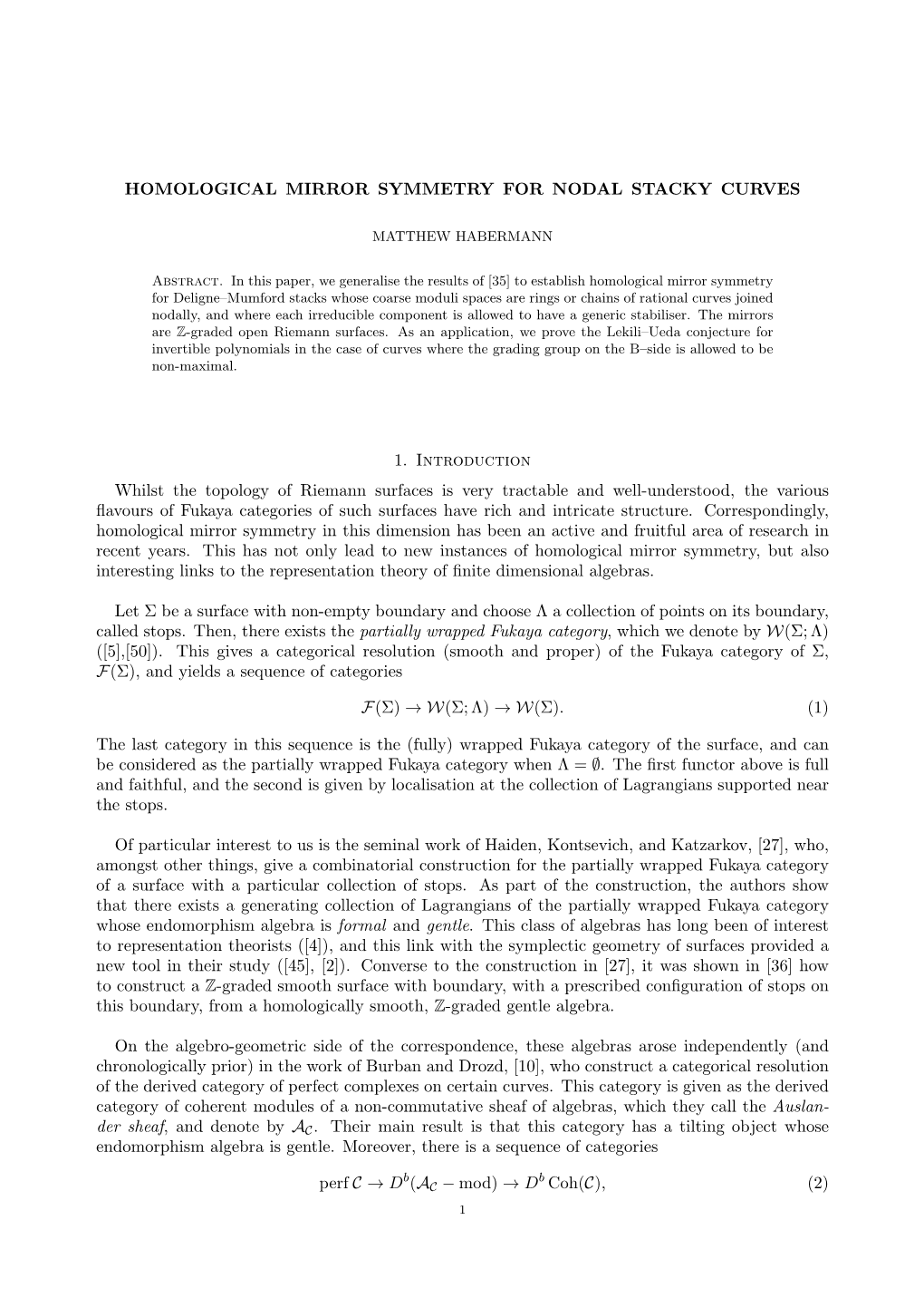 Homological Mirror Symmetry for Nodal Stacky Curves