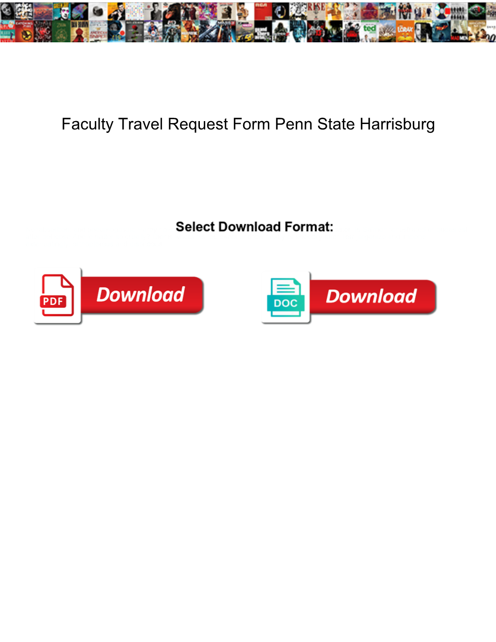 Faculty Travel Request Form Penn State Harrisburg