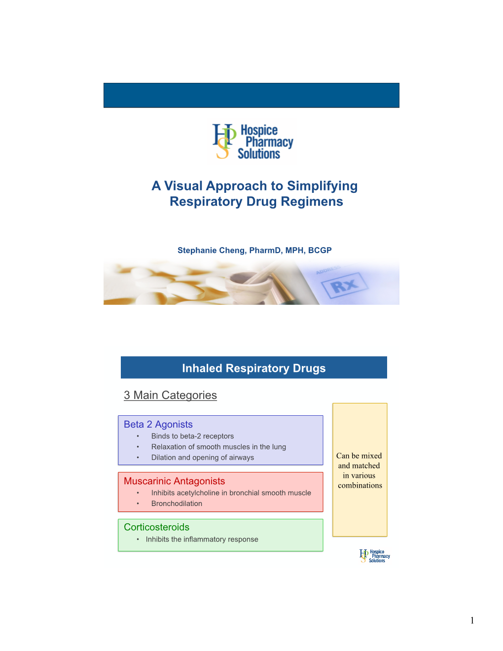 Simplifying Respiratory Drug Regimen Presentation Handouts.Pptx