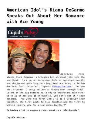 S Diana Degarmo Speaks out About Her Romance with Ace Young