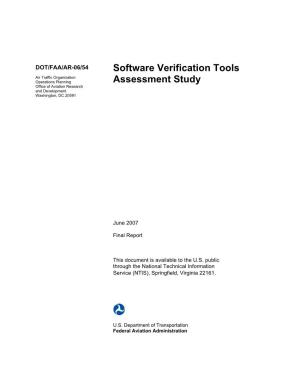 FAA Software Verification Tools Assessment Study