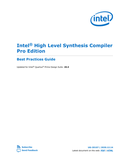 Intel HLS Compiler Pro Edition Best Practices Guide Archives