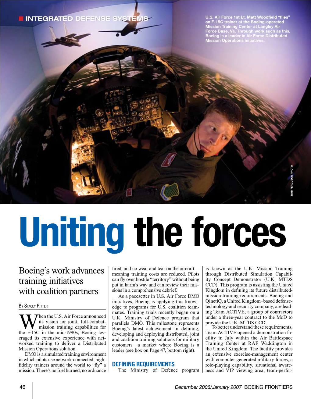 Boeing's Work Advances Training Initiatives with Coalition Partners