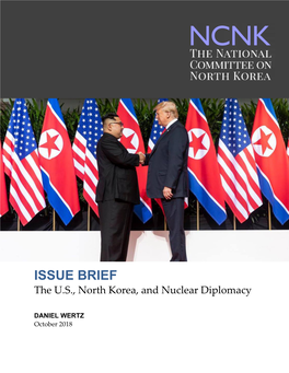 ISSUE BRIEF the U.S., North Korea, and Nuclear Diplomacy