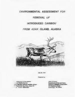 Environmental Assessment for Removal of Introduced Caribou from Adak Island, Alaska