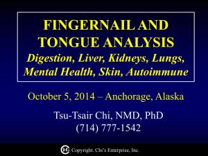 FINGERNAIL and TONGUE ANALYSIS Digestion, Liver, Kidneys, Lungs, Mental Health, Skin, Autoimmune