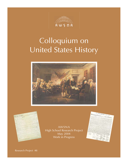 Colloquium on United States History