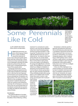 Some Perennials Like It Cold