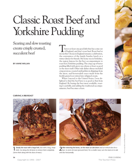 Classic Roast Beef and Yorkshire Pudding