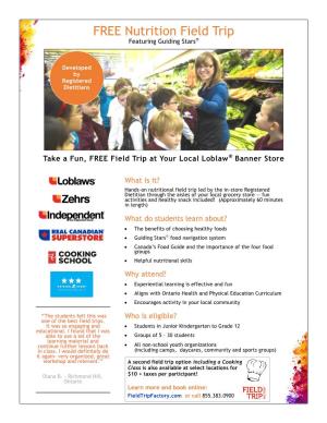 FREE Nutrition Field Trip Featuring Guiding Stars®