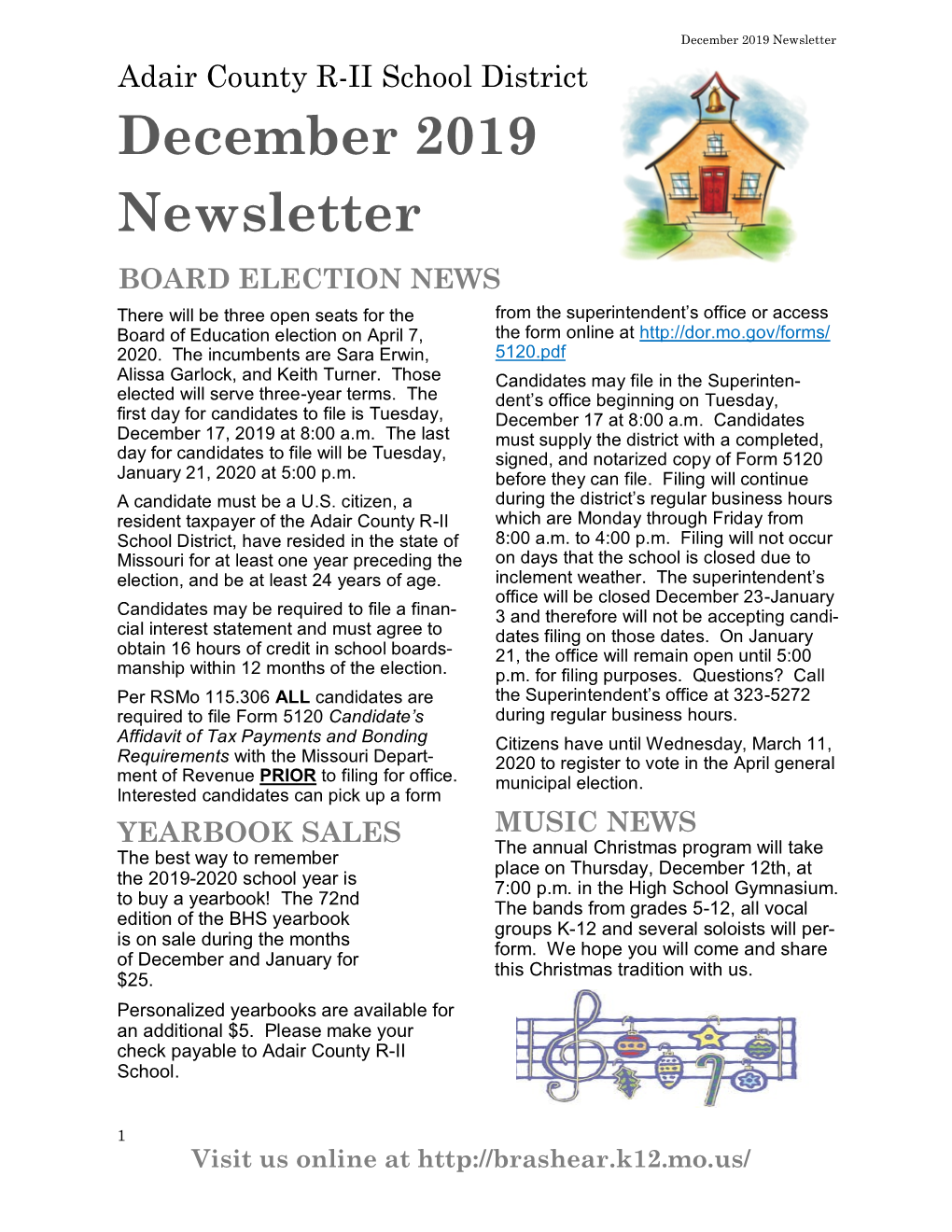 December 2019 Newsletter