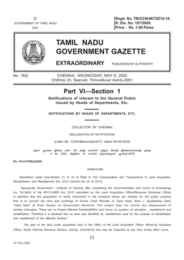 183] Chennai, Wednesday, May 6, 2020 Chithirai 23, Saarvari, Thiruvalluvar Aandu-2051