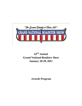 2011 Grand National Roadster Show Award Results