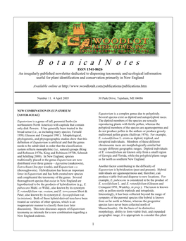 Botanical Notes