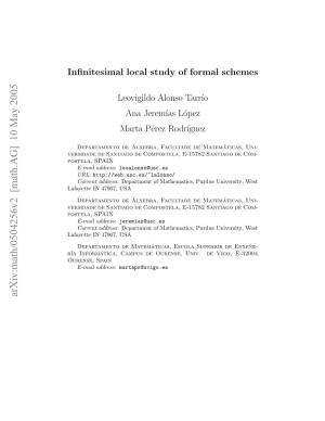 Infinitesimal Local Study of Formal Schemes Leovigildo Alonso