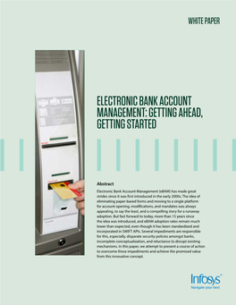 Electronic Bank Account Management: Getting Ahead, Getting Started