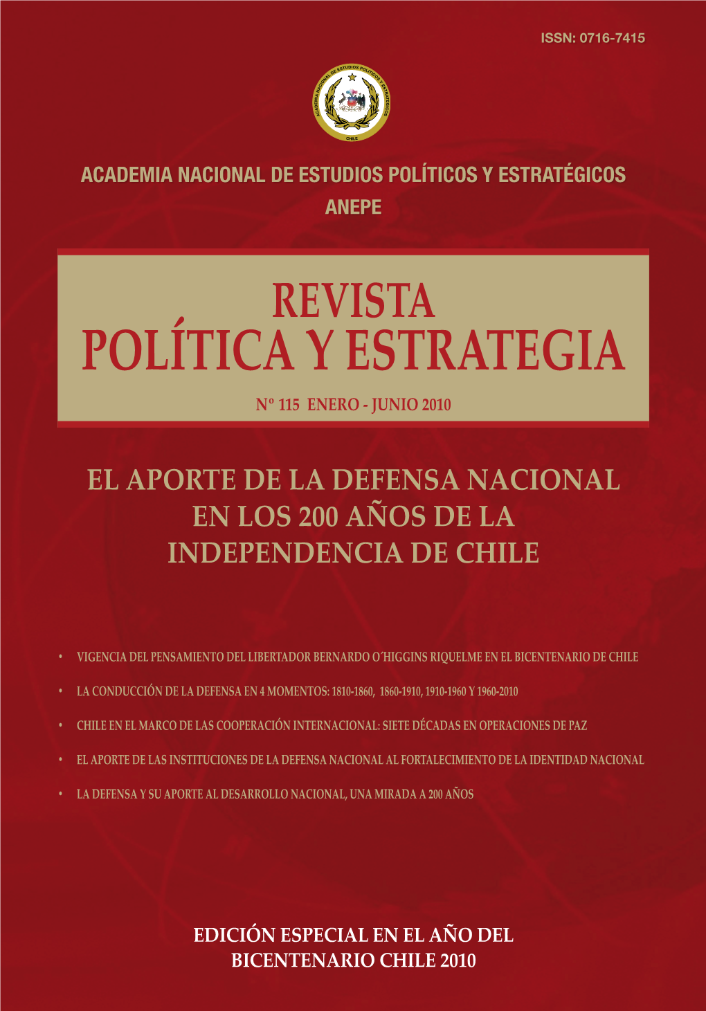 Política Y Estrategia Nº 115 ENERO - JUNIO 2010