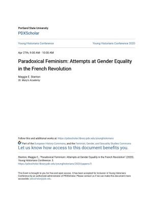 Attempts at Gender Equality in the French Revolution