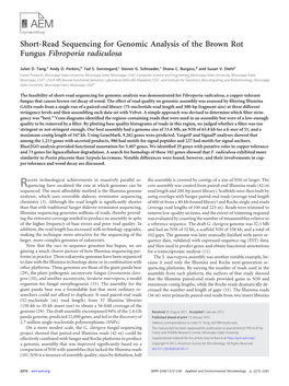 Short-Read Sequencing for Genomic Analysis of the Brown Rot Fungus Fibroporia Radiculosa