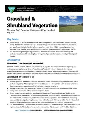 Grassland & Shrubland Vegetation
