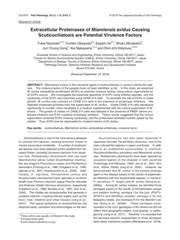 Extracellular Proteinases of Miamiensis Avidus Causing Scuticociliatosis Are Potential Virulence Factors