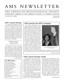 AMS Newsletter February 2005