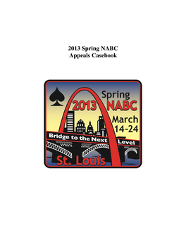 2013 Spring NABC Appeals Casebook