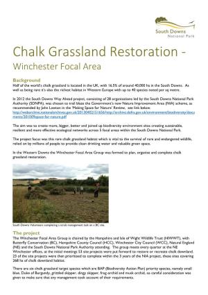 Chalk Grassland Restoration - Winchester Focal Area