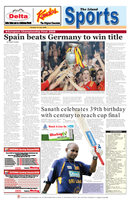 Spain Beats Germany to Win Title