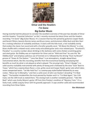 Ron Weinstock (Jazz & Blues Review)