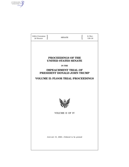 Proceedings of the United States Senate