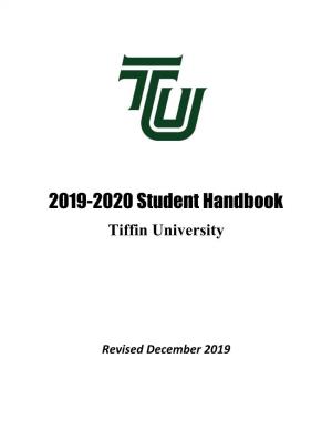 2019-2020 Student Handbook Tiffin University