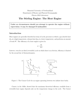 The Stirling Engine: the Heat Engine