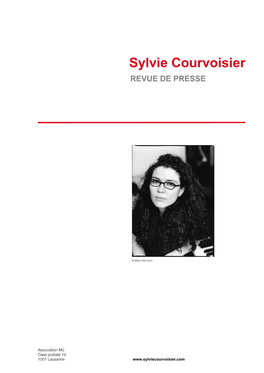 Sylvie Courvoisier REVUE DE PRESSE