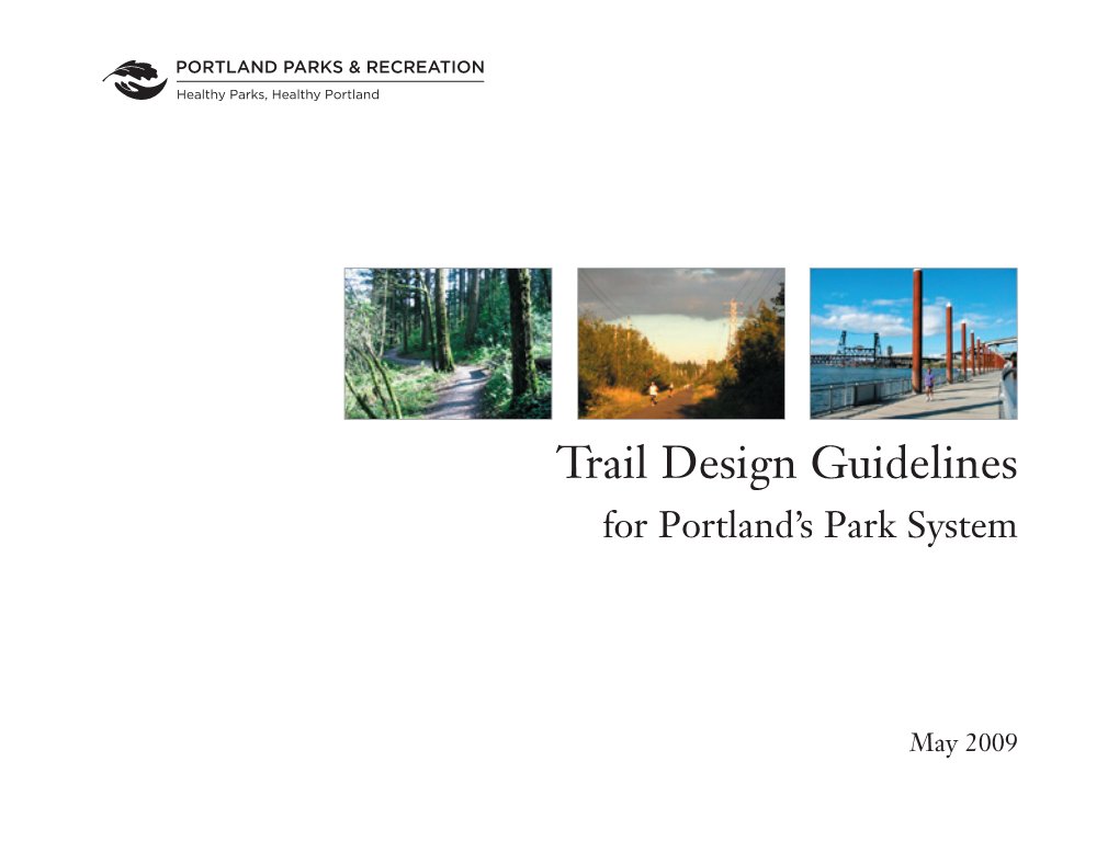 Trail Design Guidelines for Portland’S Park System