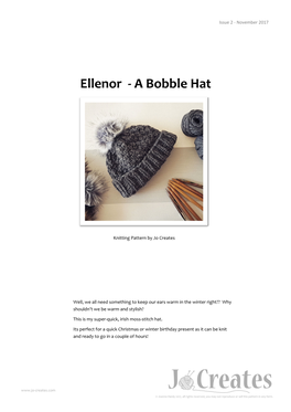 Ellenor - a Bobble Hat